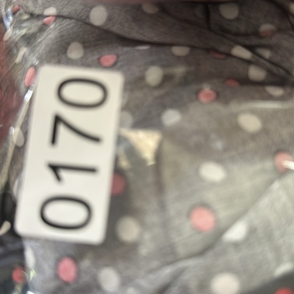 ZARA Dress M Black Polka Dot Wrap Midi Red White Dots Belted 3/4 Sleeve - Picture 7 of 7